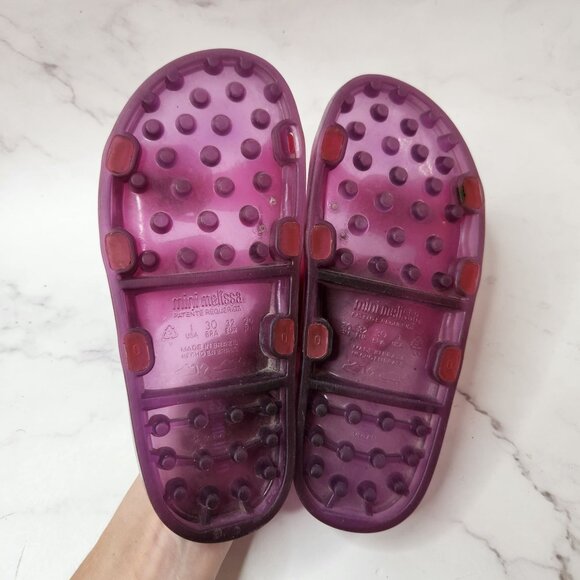 Mini Melissa Pink Slide Sandals Double Buckle Jellies Summer Sweet Scent Youth 1 - Picture 7 of 8